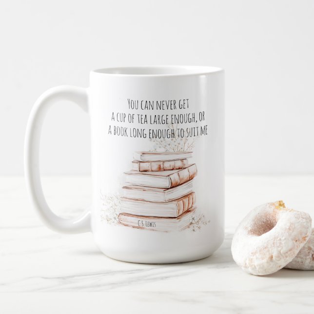 Teebecher und ein Buchangebot | Tasse buchen (Mit Donut)