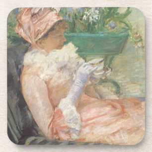 Teebecher von Mary Cassatt, Vintager Impressionism Getränkeuntersetzer