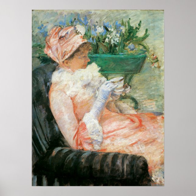 Teebecher von Mary Cassatt, Vintager Impressionism Poster (Vorne)