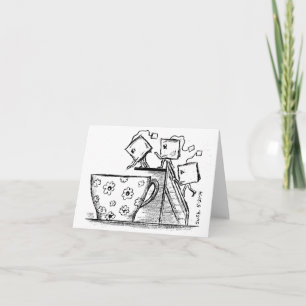 Teebeutel -- Anmerkungs-Karte Karte