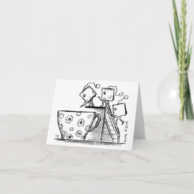 Teebeutel -- Anmerkungs-Karte Karte (Vorderseite)