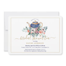 Teebeutel Brautparty Tee Einladung Karte