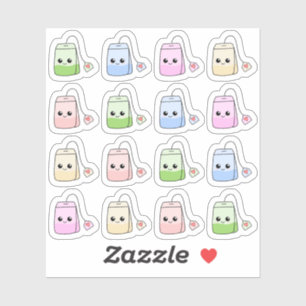 Teebeutel Cozy Tea Time Süße Kawaii Bujo-Planer Aufkleber