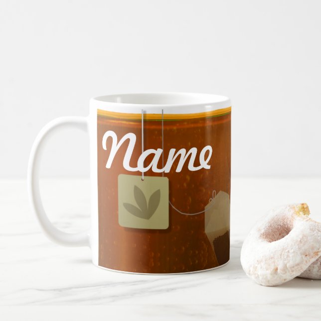 Teebeutel Personalisiert Kaffee Tasse, Cup Kaffeetasse (Mit Donut)