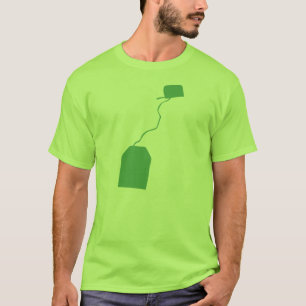 Teebeutel, Schale t-Aufbauschung, grüner Tee, T-Shirt