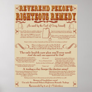 Teebeutel-Wundermittel Poster