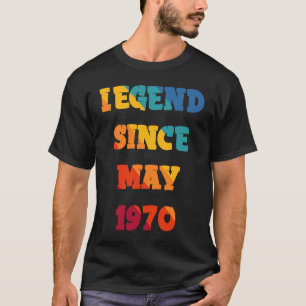 TEEBIM Retro Vintage Legende seit Mai 1970 Großart T-Shirt