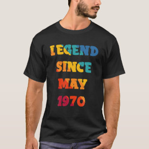 TEEBIM Retro Vintage Legende seit Mai 1970 Großart T-Shirt