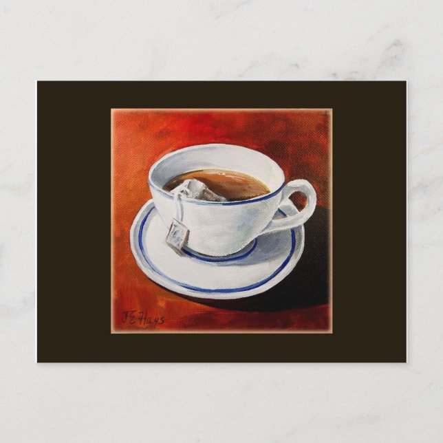 Teebrauen im Cup Postkarte (Vorderseite)