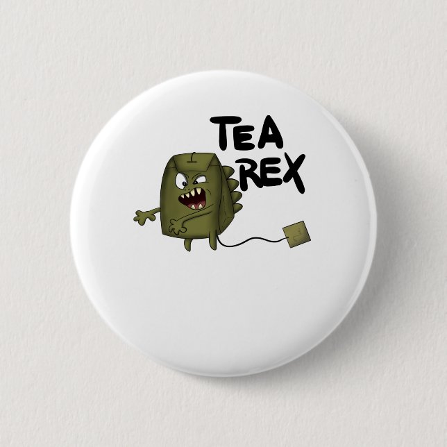 Teeextrakt, lustiger Dinosaurier Button (Vorderseite)