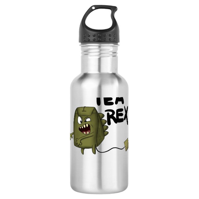 Teeextrakt, lustiger Dinosaurier Edelstahlflasche (Vorderseite)
