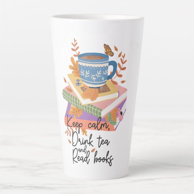 Teefloraler Zitat Vintage Tasse (Vorderseite)