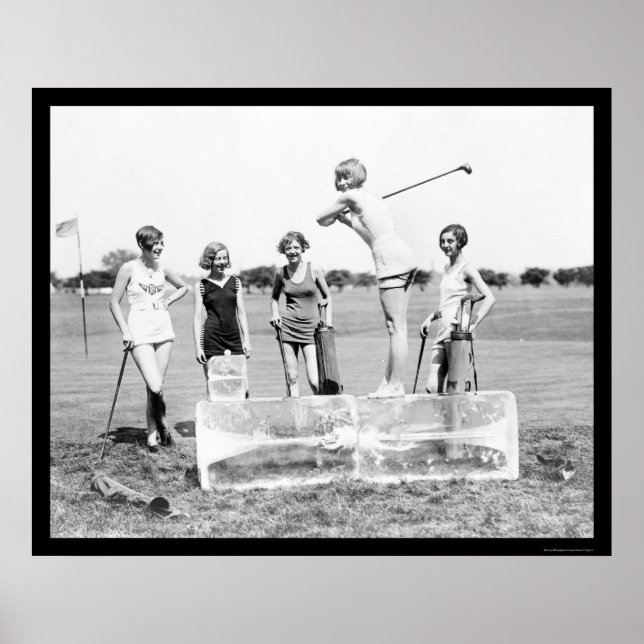 Teeing Off Ice Golf 1926 Poster (Vorne)