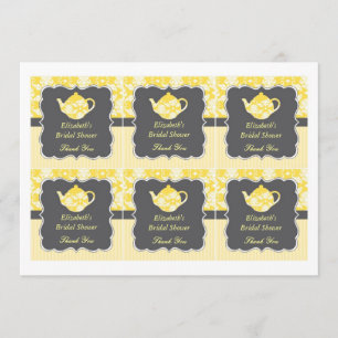 Teekanne Brautparty Gefallen Tags Einladung