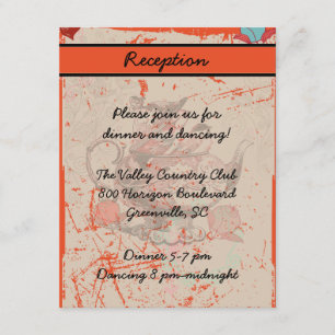 Teekanne-Fantasiegrunge-Empfangs-Karte Begleitkarte