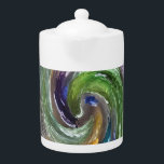 Teekanne - farbenfroher Whirlwind<br><div class="desc">Farbenfroher Wirbelwind - Design durch Baum des Lebens.</div>
