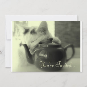 Teekanne-Kissen Einladung