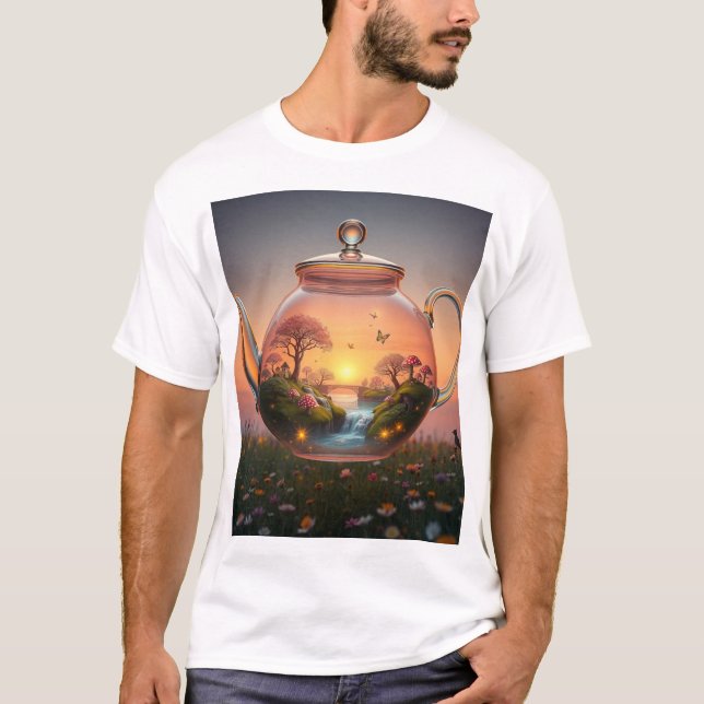 Teekanne Landschaft 1 T-Shirt (Vorderseite)