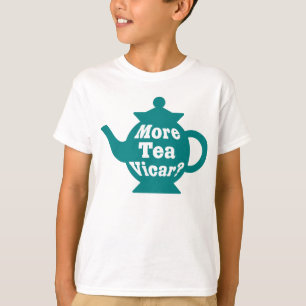 Teekanne - Mehr Tee, Vikar? - Türkis und Weiß T-Shirt