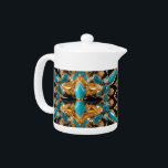 Teekanne mit Bahamas-Farbdesign<br><div class="desc">Mit unserem **Teekanne mit Bahamas Colors Design**, wo tropische Lebensfreude und außergewöhnliches Handwerk aufeinander treffen, steigern Sie Ihre Teezeit. Inspiriert durch die atemberaubenden Farbtöne der Bahamas präsentiert sich dieser Teekessel in einer atemberaubenden Mischung aus türkisfarbenen und goldenen Tönen, die an die ruhige Schönheit eines Paradieses auf der Insel erinnern. Egal,...</div>