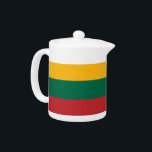 Teekanne mit litauischer Flagge<br><div class="desc">Fügen Sie Ihrer Teezeit eine Touch litauischen Stolzes hinzu mit dieser wunderschön gestalteten Teekanne mit litauischer Flagge! Dieser Teekessel ist mit Präzision gefertigt und präsentiert stolz die fett gelben, grünen und roten Streifen der litauischen Flagge, die Stil und kulinarische Tradition auf Ihren Tisch bringen. Die lebhaften Farben machen es zu...</div>