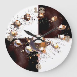 Teekanne-Party Große Wanduhr