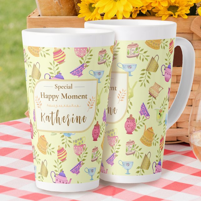 Teekanne und Junggebliebene Gelb Milchtasse (Teapots and Cups Garden Yellow Latter Mug.)