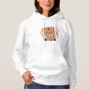 Teekatze mit Schokolade, süße Tiere Katzen Hoodie