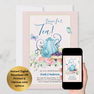 Teekochen Brautparty Teatime Nachmittagstee Einlad Einladung