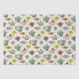 Teeköpfe in hübschem Muster Seidenpapier