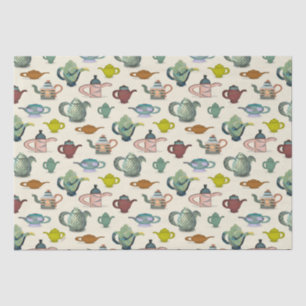 Teeköpfe in hübschem Muster Seidenpapier