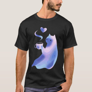 Teeliebhaber Cozy Ästhetik Minimalist Katzen T-Shirt