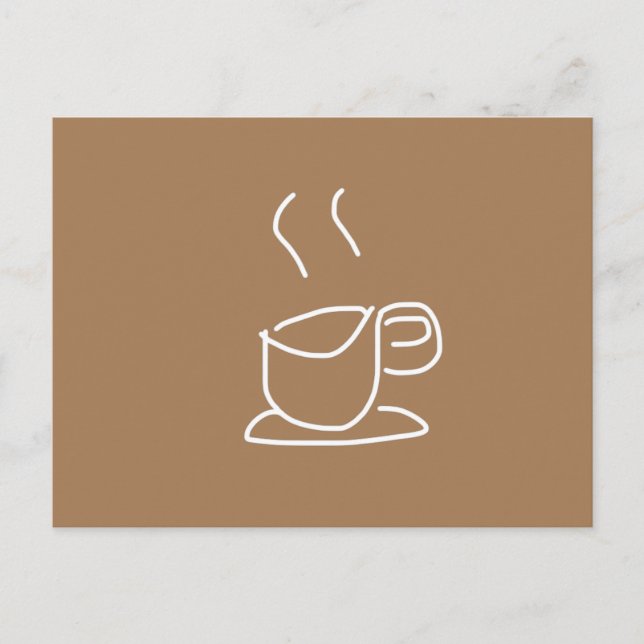 Teeliebhaber Kaffee Liebhaber modern einfach Postkarte (Vorderseite)