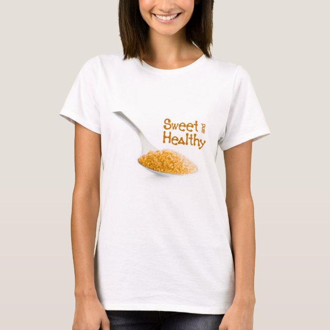 Teelöffel und Braunzucker T-Shirt (Vorderseite)