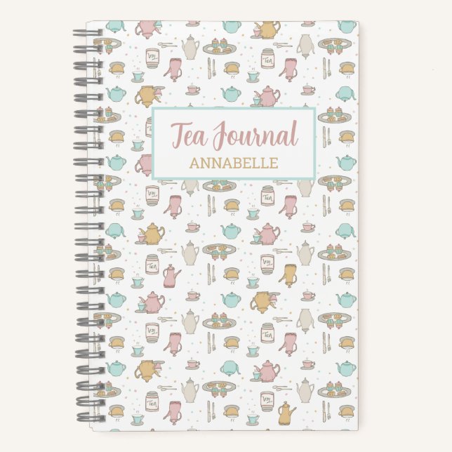 Teemuster Feminine Notebook-Tagebuch Notizbuch (Vorderseite)