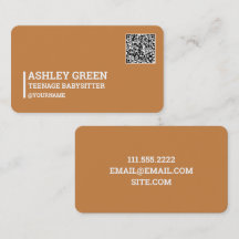 Teen Babysittier Custom QR