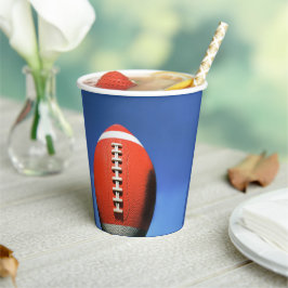 Teen Boy Birthday Party Orange Football Pappbecher