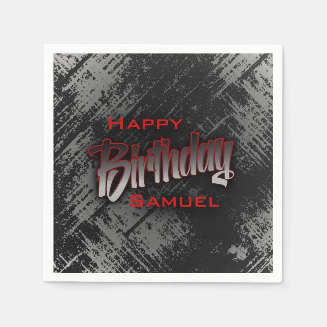 Teen Boy Birthday Serviette (Vorderseite)