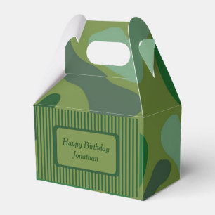 Teen Boys Green Camouflage Party Geschenkboxen Geschenkschachtel