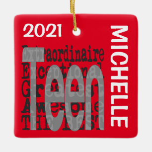 Teen Extraordinaire CUSTOM Keramik Ornament