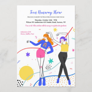 Teen Fashion Show Fundraiser Einladung