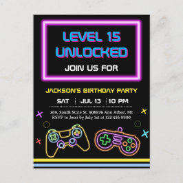 Teen Gaming Gamer Boy Video Game Player Postkarte