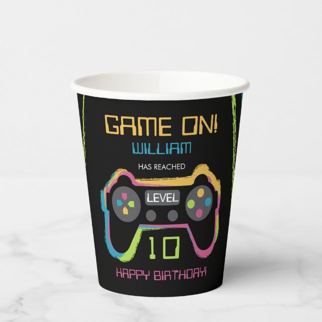 Teen Gaming Gamer Video Game Player Birthday Pappbecher (Links)