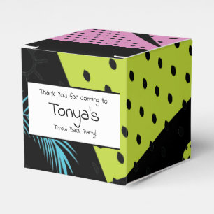 Teen Geburtstag 80er 90er Neon Tropical Geschenkbo Geschenkschachtel