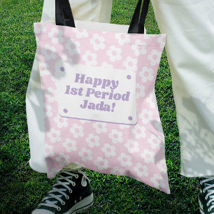Teen Girl First Period Pastellfarben Pink Blume Mu