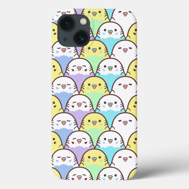 Teen Girl Niedlich Budgie Face Cartoon Pattern Case-Mate iPhone Hülle (Rückseite)