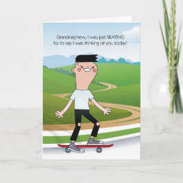 Teen Grandnephew Denken Sie an Ihr Skateboard Karte