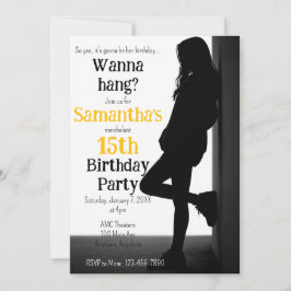 Teen Nonchalant Birthday Party Invitation Einladung