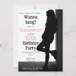 Teen Nonchalant Birthday Party Invitation Einladung