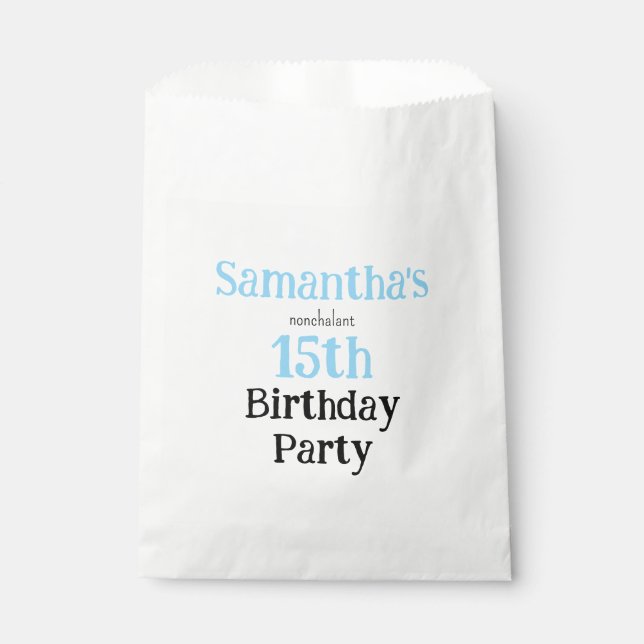 Teen Nonchalant Birthday Party Invitation Geschenktütchen (Vorderseite)